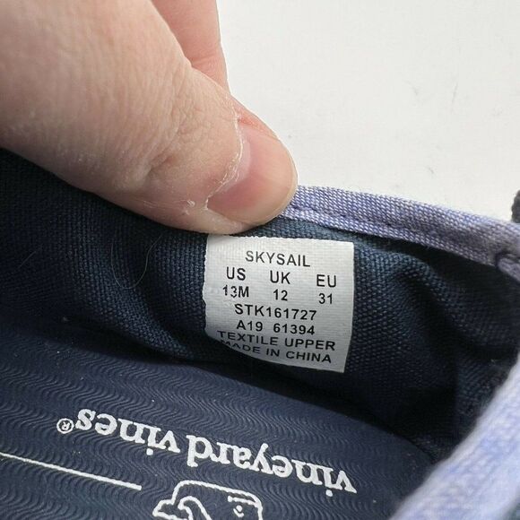 Sperry Skysail Vineyard Vines Whale Shoes Girls Size 13M blue - Picture 8 of 8